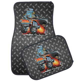 Classic Hotrod Fifties Style Gasser Drag Racing Car Floor Mat