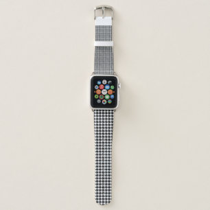 Classic Houndstooth Pattern: Black & White Vintage Apple Watch Band
