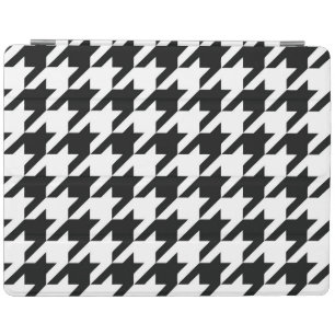 Classic Houndstooth Pattern: Black & White Vintage iPad Smart Cover