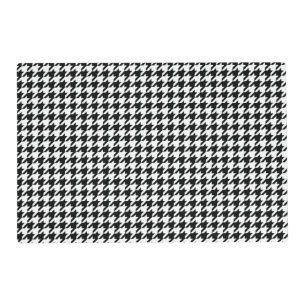 Classic Houndstooth Pattern: Black & White Vintage Placemat