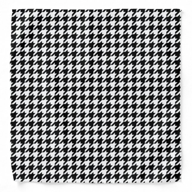 Classic houndstooth pattern Dogstooth check design Bandana (Front)
