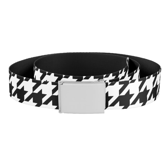 Classic houndstooth pattern Dogstooth check design Belt (Coil)