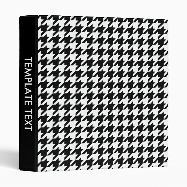 Classic houndstooth pattern Dogstooth check design Binder (Front/Spine)