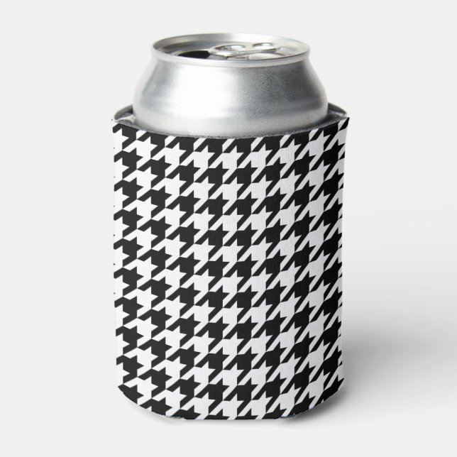 Classic houndstooth pattern Dogstooth check design Can Cooler (Can Front)