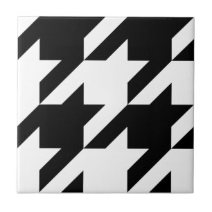 Classic houndstooth pattern Dogstooth check design Ceramic Tile
