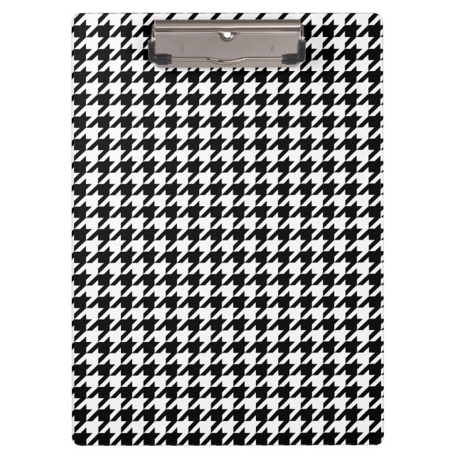 Classic houndstooth pattern Dogstooth check design Clipboard (Front)