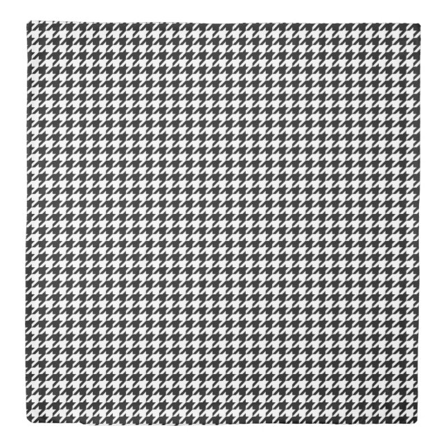 Classic houndstooth pattern Dogstooth check design Duvet Cover (Front)