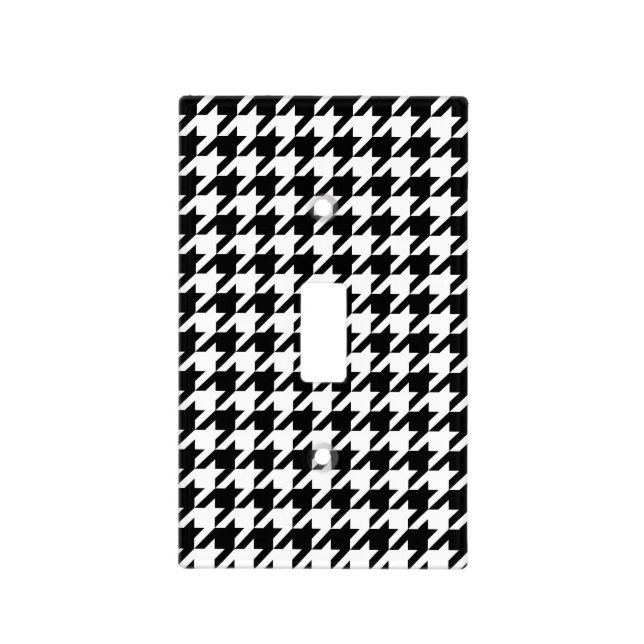 Classic houndstooth pattern Dogstooth check design Light Switch Cover (Front)
