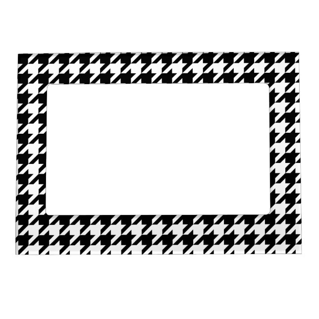 Classic houndstooth pattern Dogstooth check design Magnetic Frame (Front)