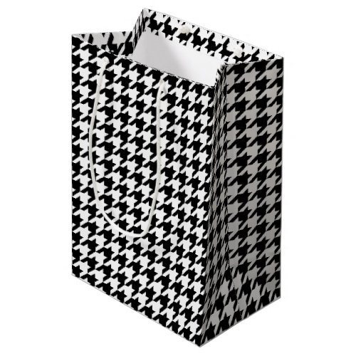 Classic houndstooth pattern Dogstooth check design Medium Gift Bag