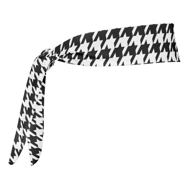 Classic houndstooth pattern Dogstooth check design Tie Headband (Rotate 270)