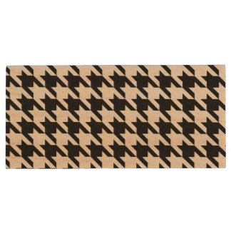 Classic houndstooth pattern Dogstooth check design Wood USB Flash Drive