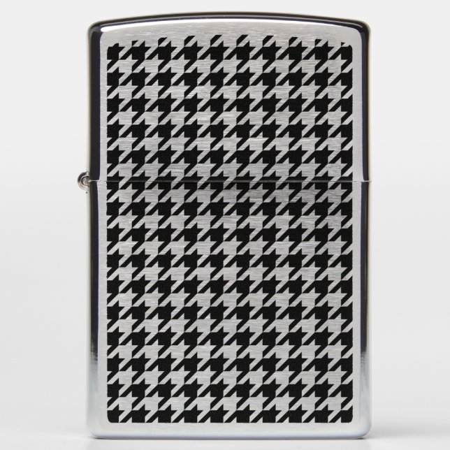 Classic houndstooth pattern Dogstooth check design Zippo Lighter (Front)