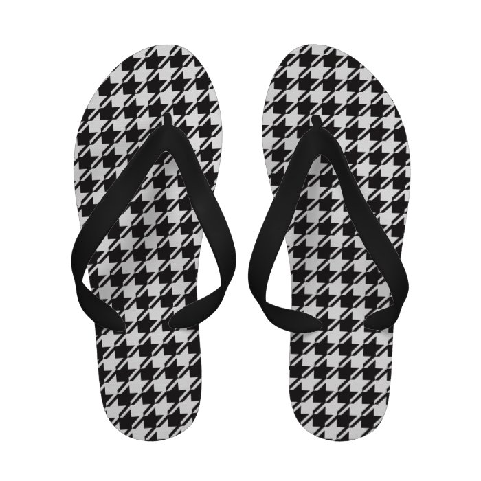 Classic Houndstooth Pattern Sandals