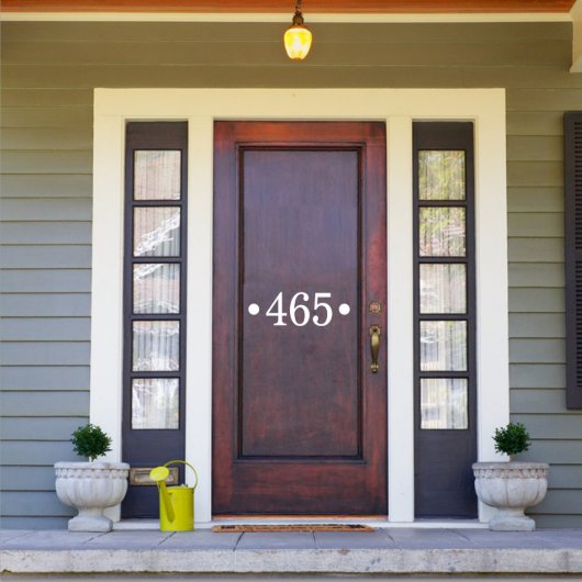 Classic House Number Large Front Door Decal (Front)