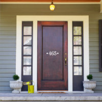 Classic House Number Medium Front Door Decal