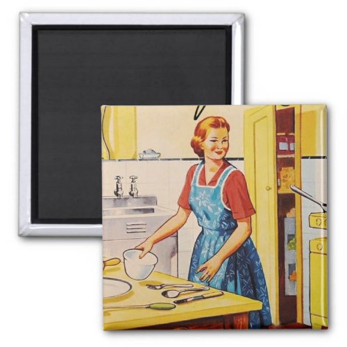 Classic housewife Retro l Kitchen gift Magnet