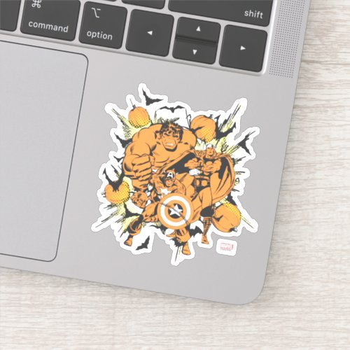 Classic Hulk Cap  Thor With Pumpkins  Bats Sticker