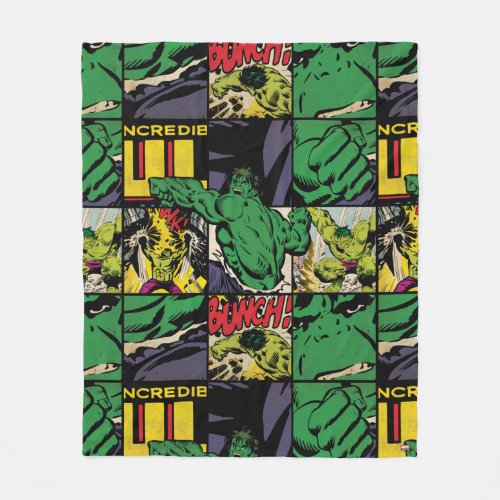 Classic Hulk Comic Book Pattern Fleece Blanket