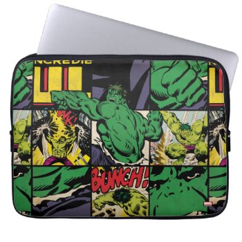 Classic Hulk Comic Book Pattern Laptop Sleeve by marvelclassics at Zazzle