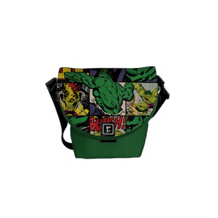 Classic Hulk Comic Book Pattern Messenger Bag
