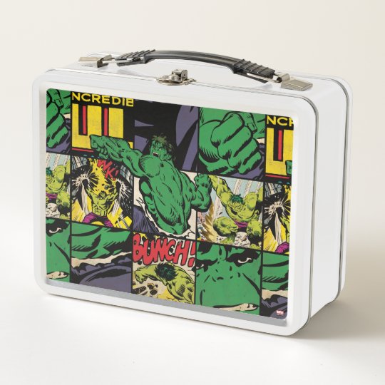 Classic Hulk Comic Book Pattern Metal Lunch Box