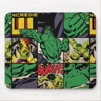 Classic Hulk Comic Book Pattern Mouse Pad by marvelclassics at Zazzle