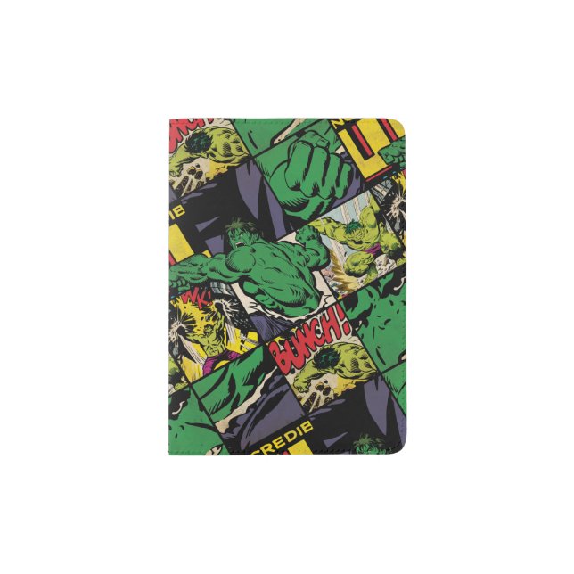 Classic Hulk Comic Book Pattern Passport Holder (Front)