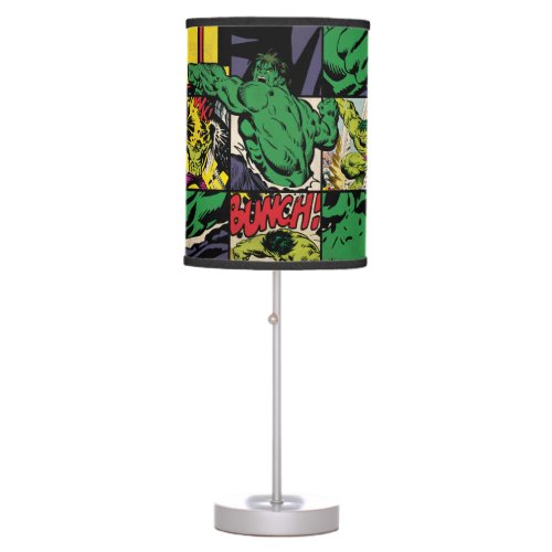 Classic Hulk Comic Book Pattern Table Lamp
