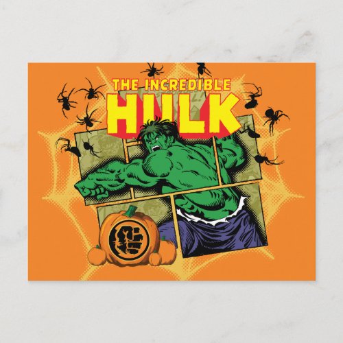 Classic Hulk Halloween Comic Panel Postcard