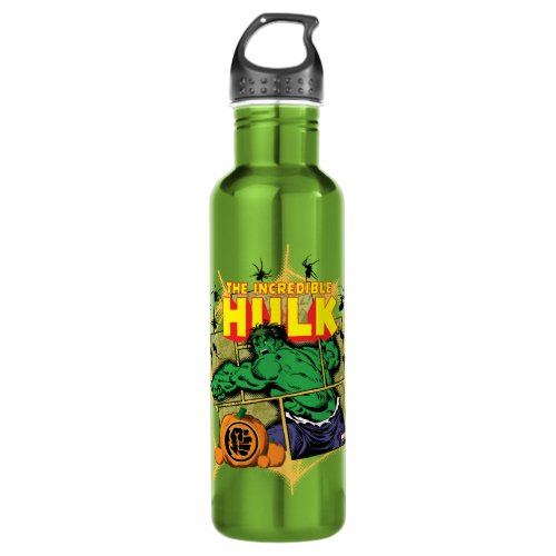 Classic Hulk Halloween Comic Panel Stainless Steel Water Bottle