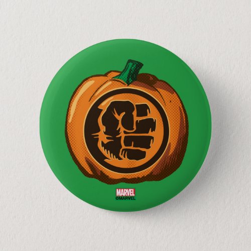 Classic Hulk Logo Jack_o_lantern Button