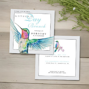 Classic Hummingbird Mother's Day Brunch Invitation