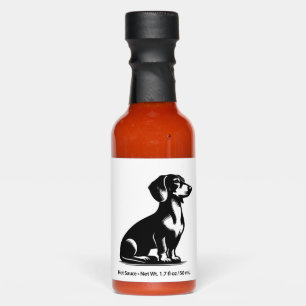 Classic Hunting Dog Vintage Dachshund Drawing Copy Hot Sauces