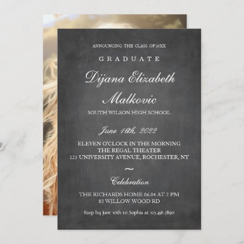 Classic I Gray Graduation Invitation