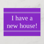 [ Thumbnail: Classic "I Have a New House!" Postcard ]
