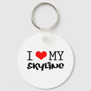 Classic "I Love My Skyline" design Keychain