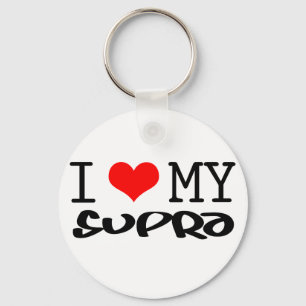 Classic "I Love My Supra" design Keychain