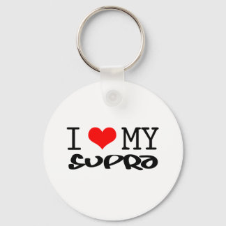 Classic "I Love My Supra" design Keychain