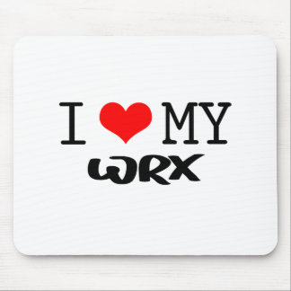 Classic "I Love My WRX" design Mouse Pad