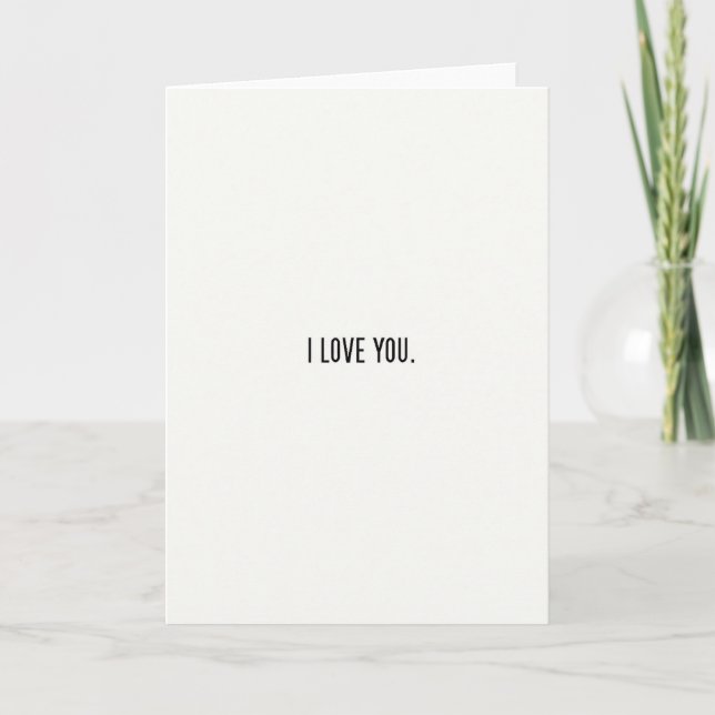 Classic I Love You Bold Text Card (Front)