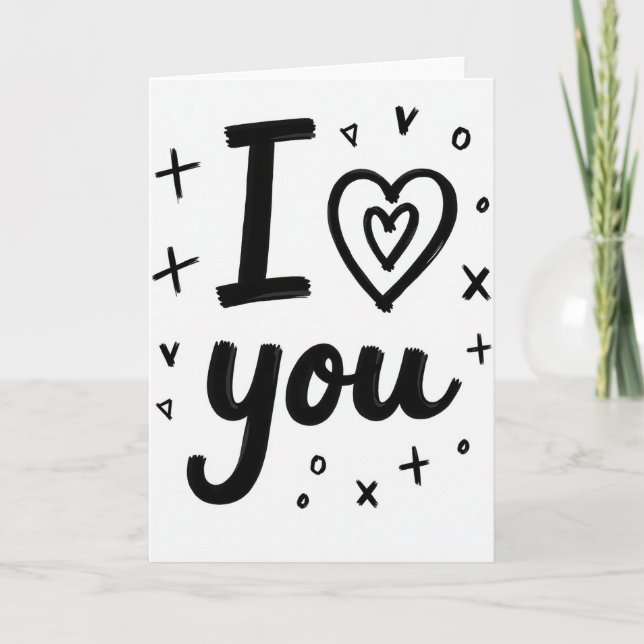 Classic I Love You Card (Front)