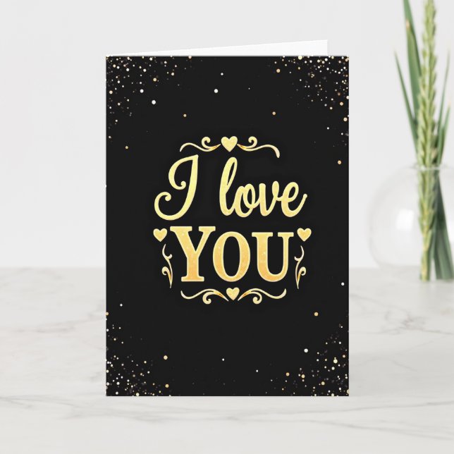 Classic I Love You Gold Card (Front)