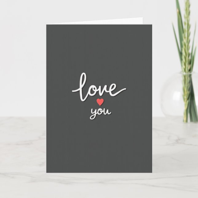 Classic I Love You Heart Card (Front)