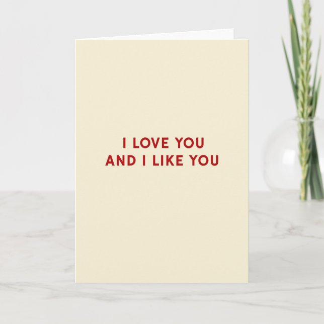 Classic I Love You Matte Card (Front)