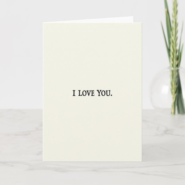 Classic I Love You Serif Card (Front)
