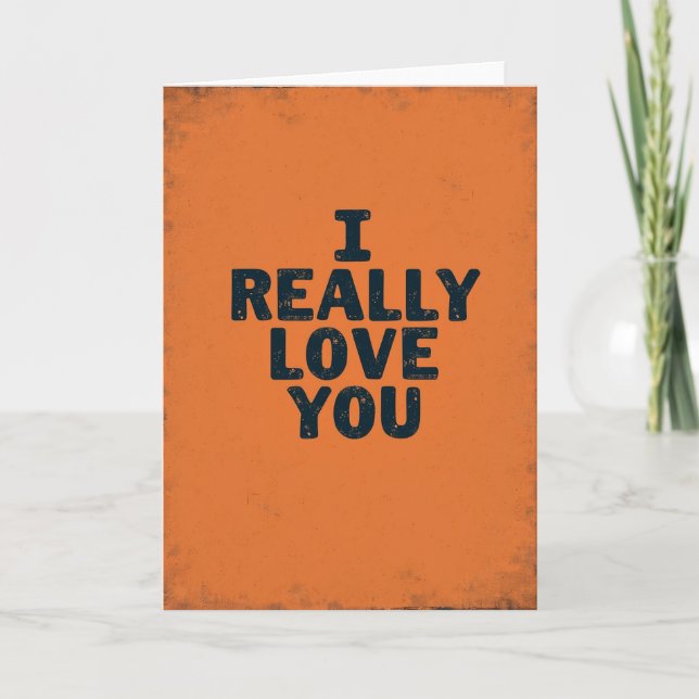 Classic I Love You Texture Card (Front)