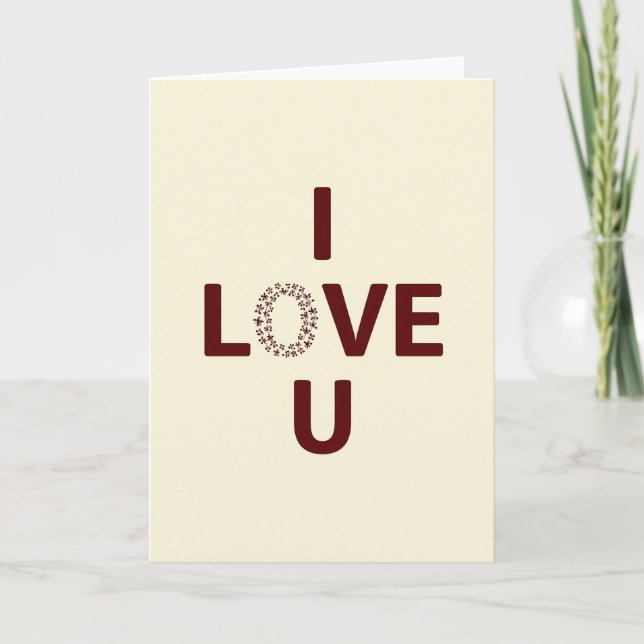 Classic I Love You Wreath Card (Front)