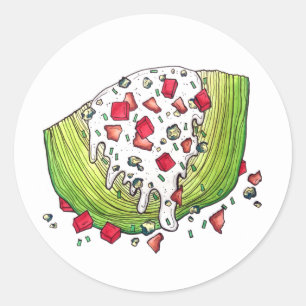 Classic Iceberg Lettuce Wedge Salad Food Foodie Classic Round Sticker