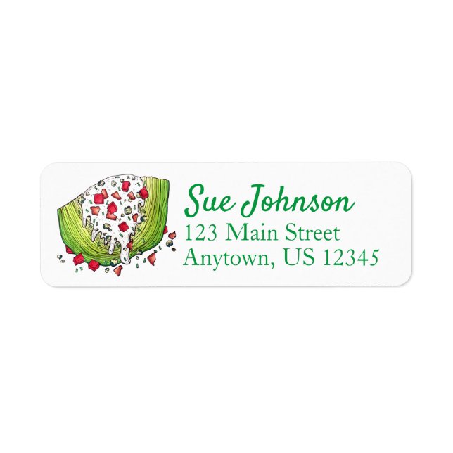 Classic Iceberg Lettuce Wedge Salad Food Foodie Label (Front)